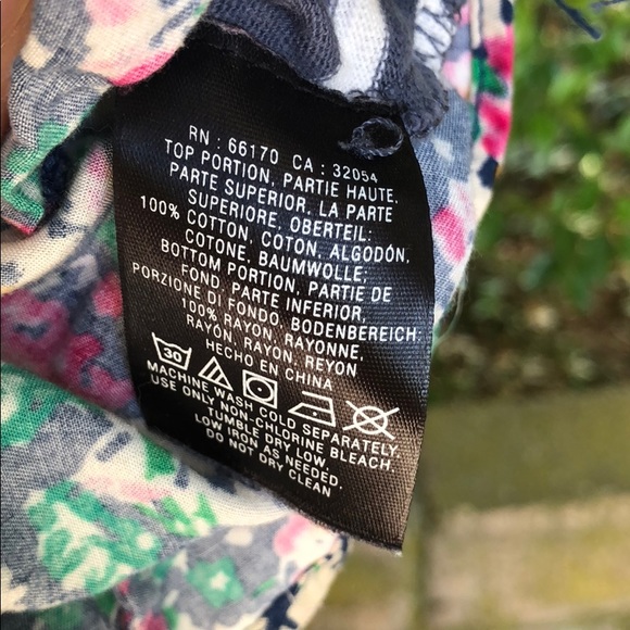 Postmark Striped Floral Hi Low Long Sleeve - Picture 5 of 6